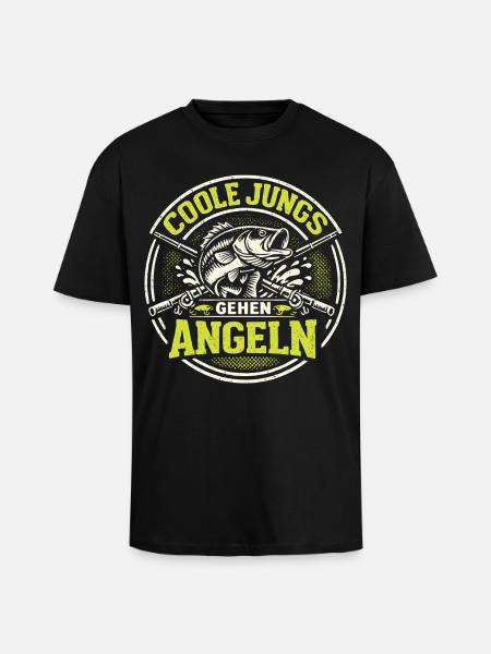 Fishing Funny Saying Gift Men - Unisex Oversized Heavyweight T-shirt - black