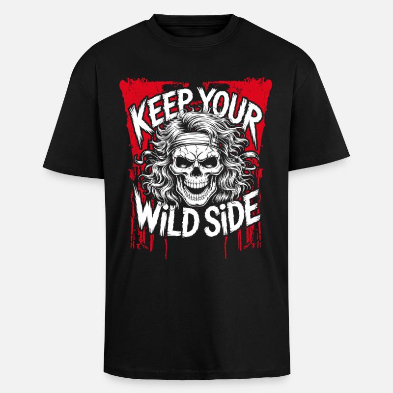 Keep your wild side - Unisex Oversized Heavyweight T-shirt - black