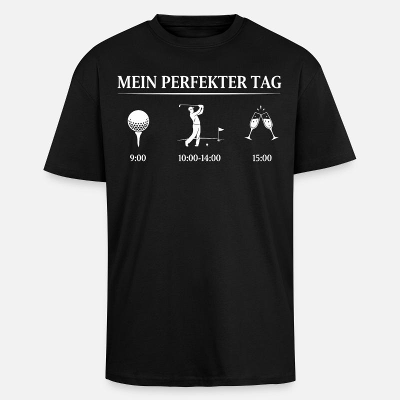 Journée parfaite de golf - T-shirt unisexe oversize épais - noir