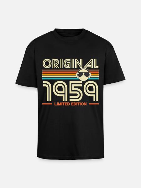 Original 1959 Limited Edition - Unisex Oversized Heavyweight T-shirt - black