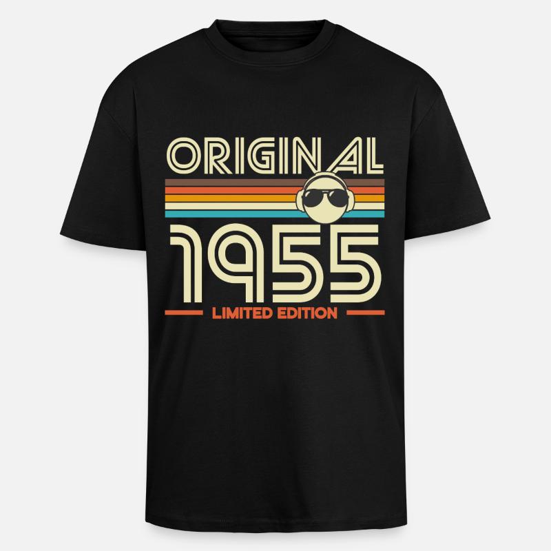 Original 1955 Retro Edition - Unisex Oversized Heavyweight T-shirt - black