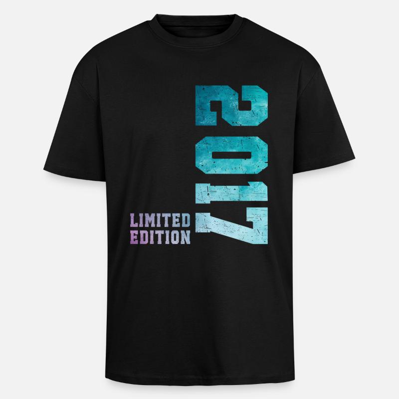 2017 Édition Limitée 9 ans anniversaire - T-shirt unisexe oversize épais - noir