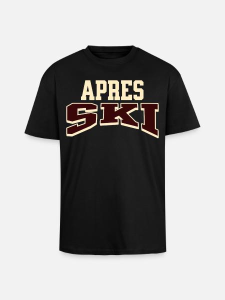 Après-ski - Unisex Oversized Heavyweight T-shirt - black