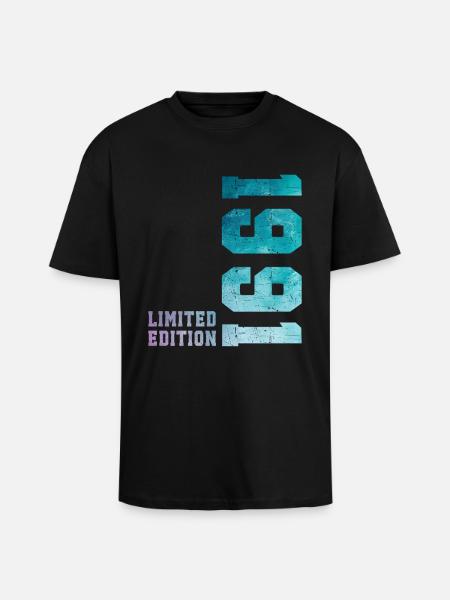 1991 Limited Edition 35 Years Anniversary - Unisex Oversized Heavyweight T-shirt - black