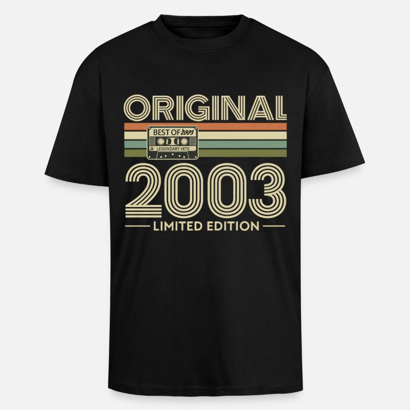 Original 2003 Édition limitée Retro - T-shirt unisexe oversize épais - noir