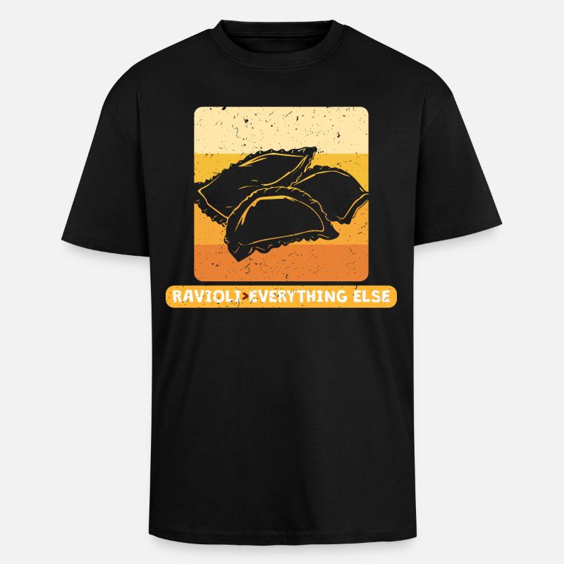 Ravioli > Over Everthing Else - Oversized Heavyweight Unisex T-Shirt - Schwarz