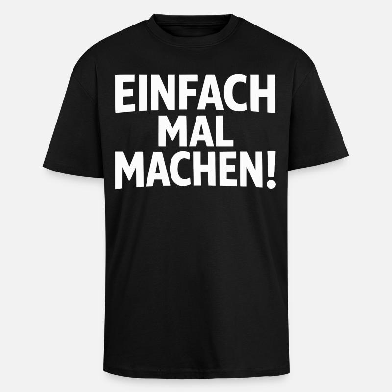 Fais-le simplement - T-shirt unisexe oversize épais - noir