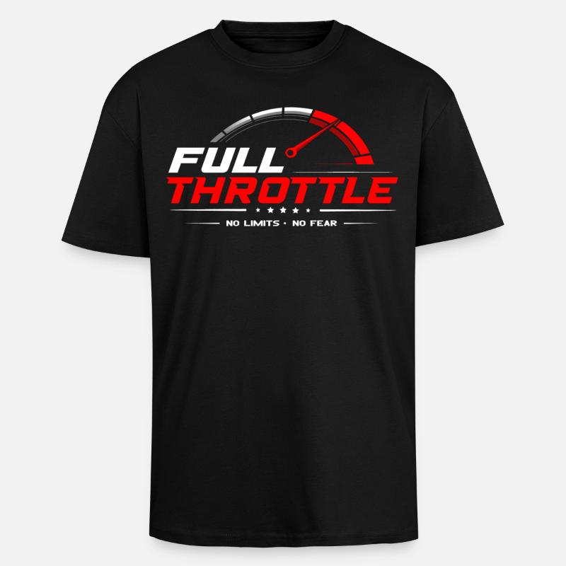 Full Throttle - Oversized Heavyweight Unisex T-Shirt - Schwarz