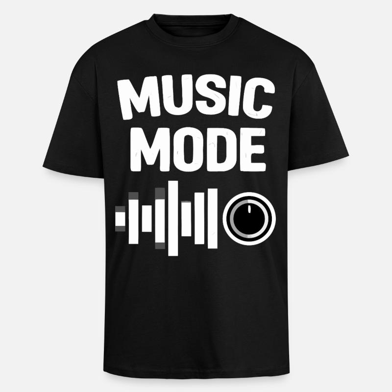 Music Mode On Equalizer - Unisex Oversized Heavyweight T-shirt - black