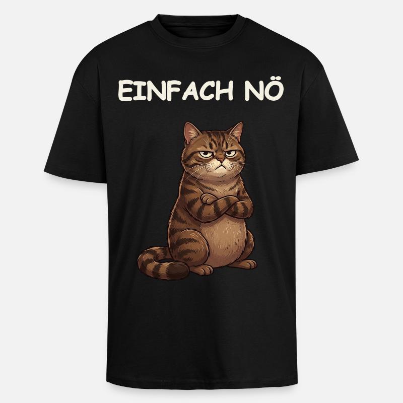 Drôle de dicton de chat - T-shirt unisexe oversize épais - noir