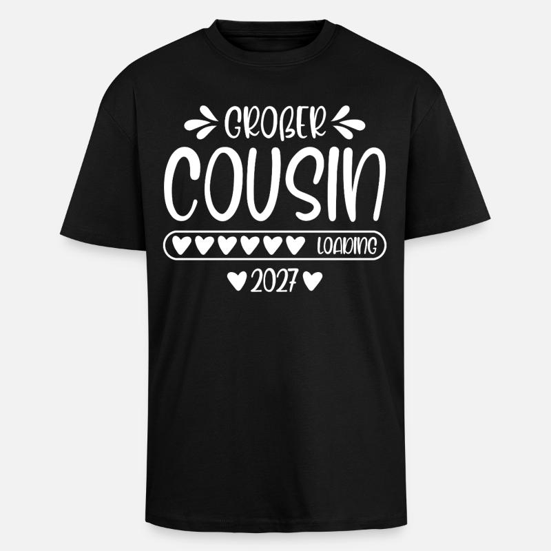 Großer Cousin 2027 loading - Oversized Heavyweight Unisex T-Shirt - Schwarz