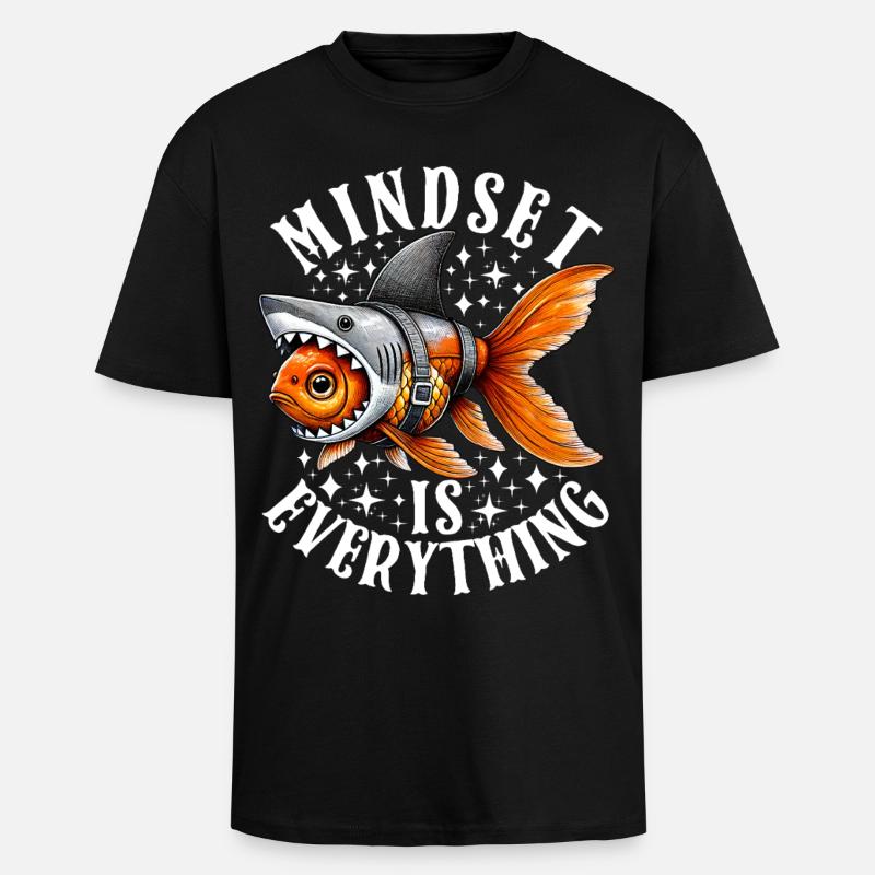 Mindset Is Everything Motivational Inspirational - Oversized Heavyweight Unisex T-Shirt - Schwarz