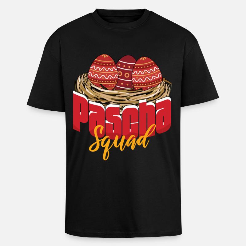 Påskegruppe Ortodoks påske Gresk påske - Unisex oversized t-skjorte i kraftig kvalitet - svart