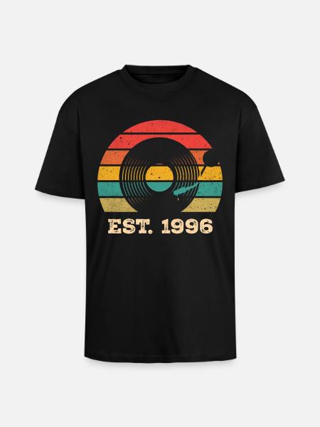 Millésime 1996 - T-shirt unisexe oversize épais - noir