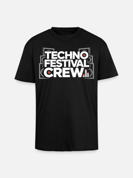 Techno Festival Crew – Techo Party Outfit - Unisex Oversized Heavyweight T-shirt - black