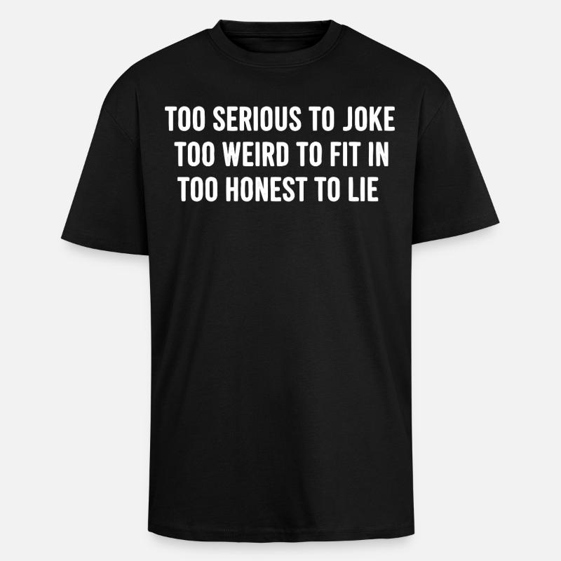 Statement Saying Introvert Humor - Unisex Oversized Heavyweight T-shirt - black