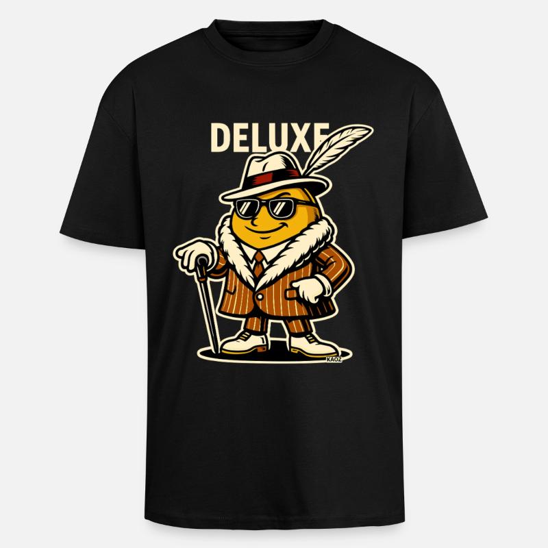Deluxe Dapper Feather Typ - Oversized Heavyweight Unisex T-Shirt - Schwarz