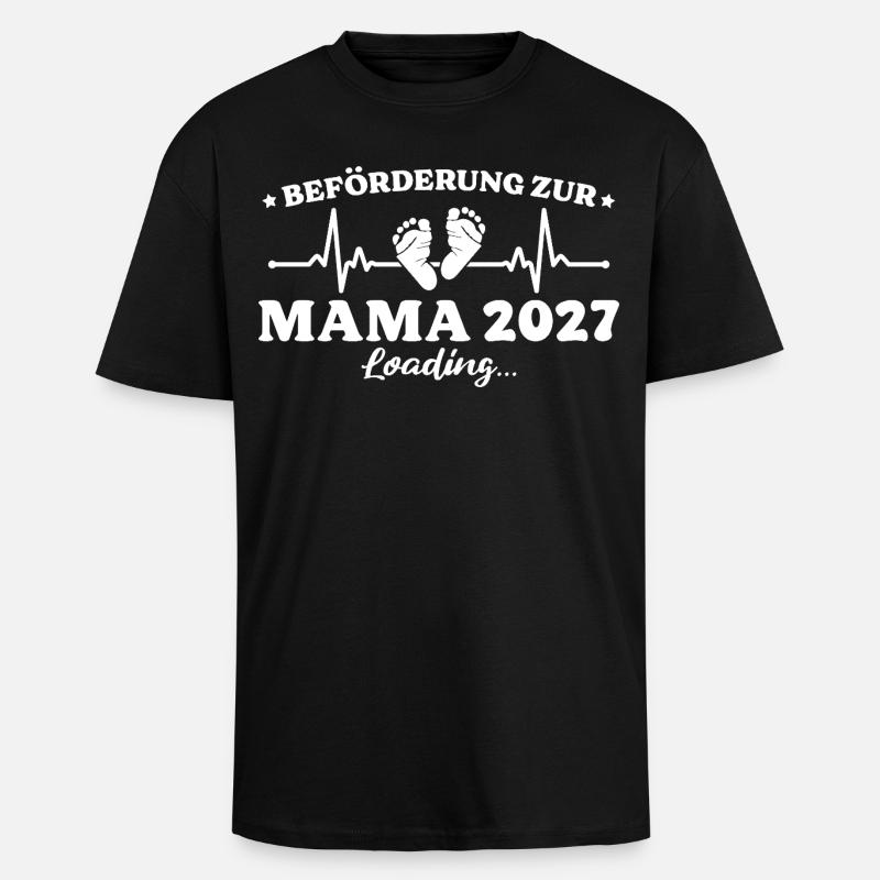 Beförderung zur Mama 2027 Loading Geschenk - Oversized Heavyweight Unisex T-Shirt - Schwarz