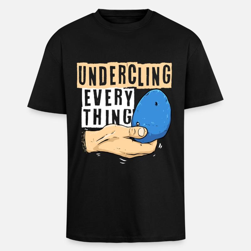 Indoor Klettern Indoorklettern - Oversized Heavyweight Unisex T-Shirt - Schwarz