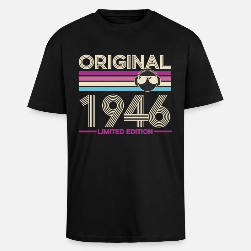 Original 1946 Édition Limitée - T-shirt unisexe oversize épais - noir