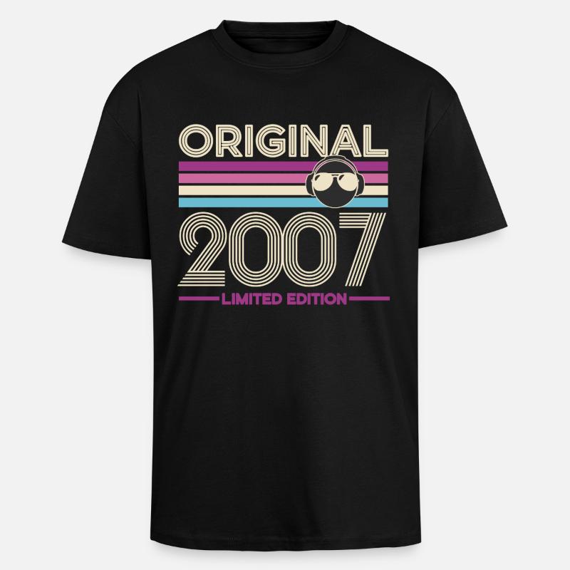 Original 2007 Limited Edition Retro - Oversized Heavyweight Unisex T-Shirt - Schwarz