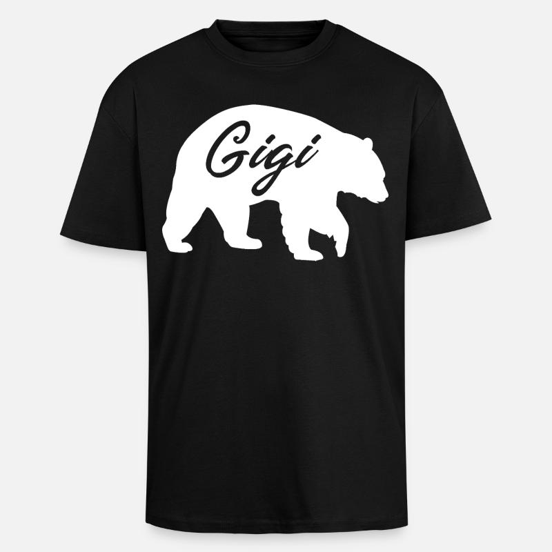 Gigi Bear süßes Oma-Geschenkhemd - Oversized Heavyweight Unisex T-Shirt - Schwarz