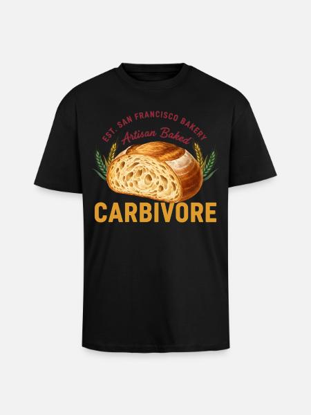 Sauerteigbrot Backkarbivore San Francisco - Oversized Heavyweight Unisex T-Shirt - Schwarz