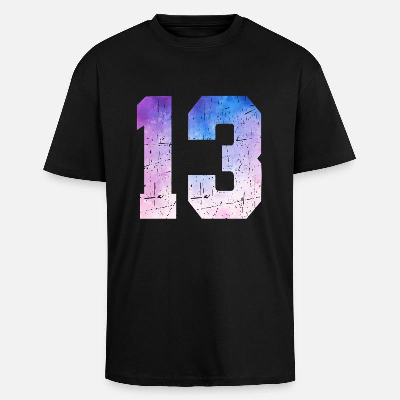 Ausgabe 13 – 13. Jubiläumsgeschenk - Oversized Heavyweight Unisex T-Shirt - Schwarz