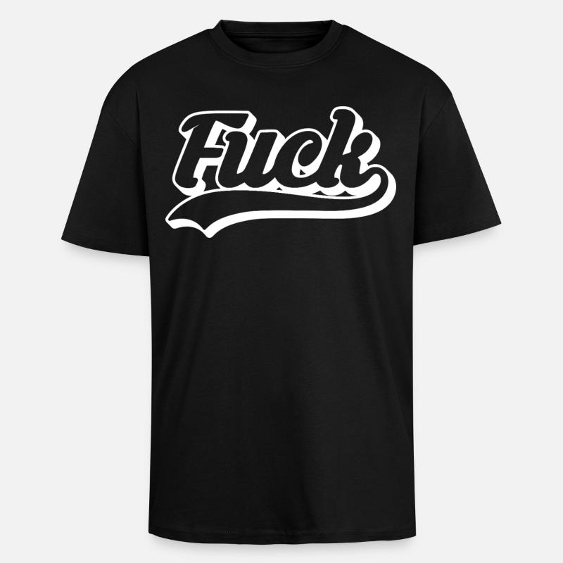 Scheiß auf das Retro-Skript - Oversized Heavyweight Unisex T-Shirt - Schwarz