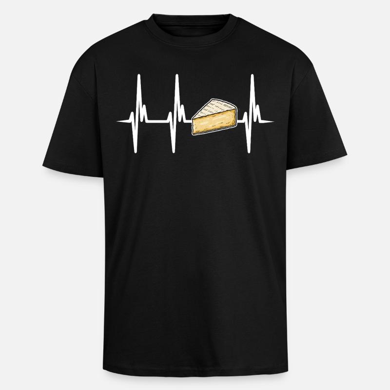 J’adore le fromage brie - T-shirt unisexe oversize épais - noir