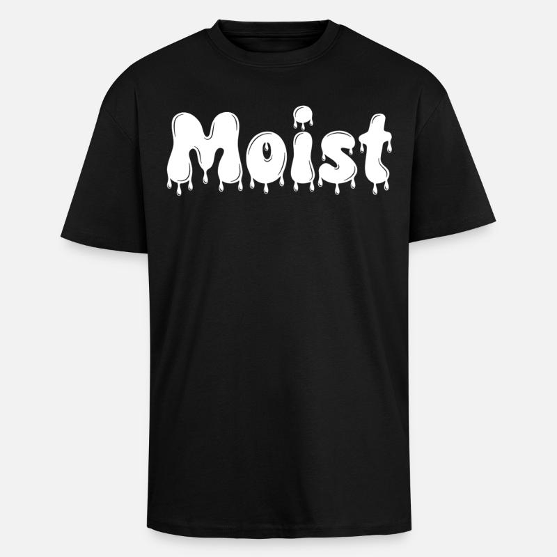 Feuchter tropfender Text - Oversized Heavyweight Unisex T-Shirt - Schwarz