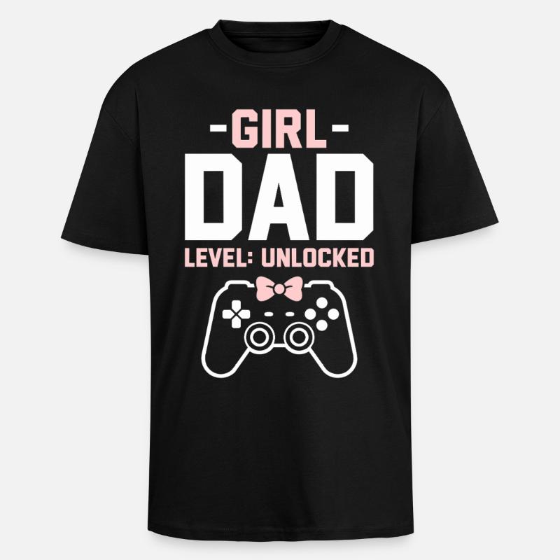 Werdender Papa & Vater, Geburt Tochter Mädchen - Oversized Heavyweight Unisex T-Shirt - Schwarz