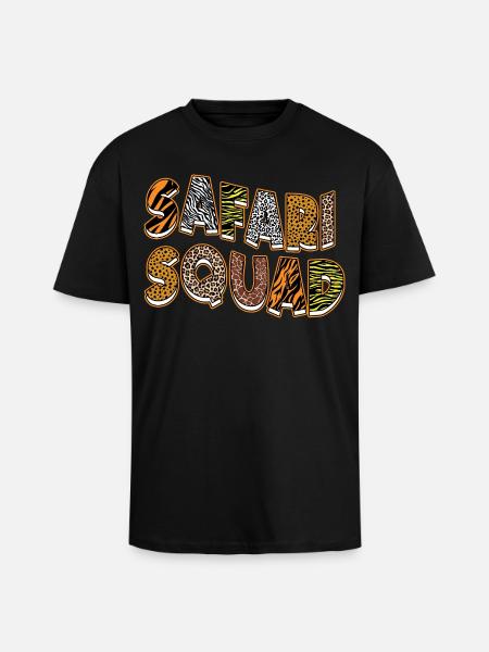 Safari Squad Dyr Zoo Party Jungle Zoo Fødselsdag - Unisex oversized heavyweight t-shirt - sort
