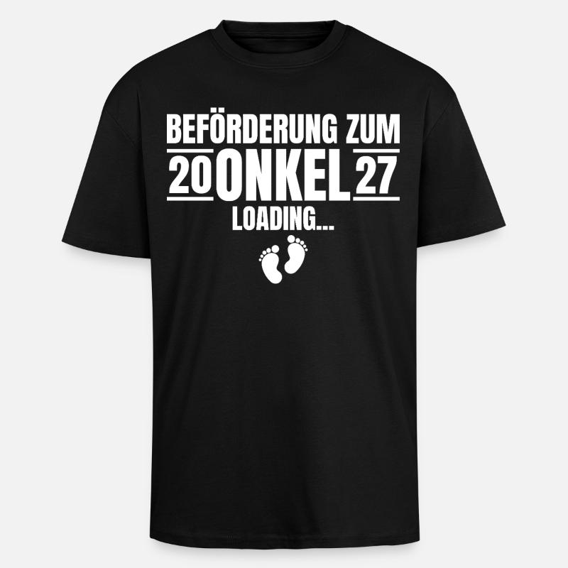 Beförderung zum Onkel 2027 Loading - Oversized Heavyweight Unisex T-Shirt - Schwarz