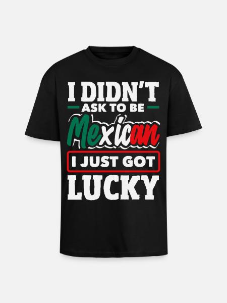 Mexico Pride & Home Mexican Mexico Flag - Unisex Oversized Heavyweight T-shirt - black