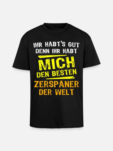 Zerspaner Geschenk - Oversized Heavyweight Unisex T-Shirt - Schwarz