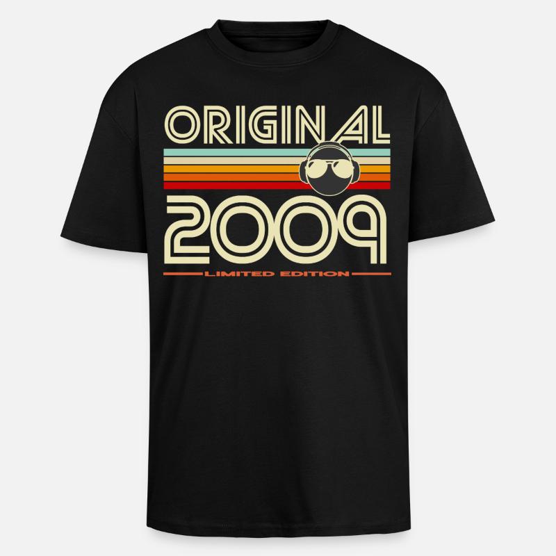Original 2009 Retro Edition - Unisex Oversized Heavyweight T-shirt - black