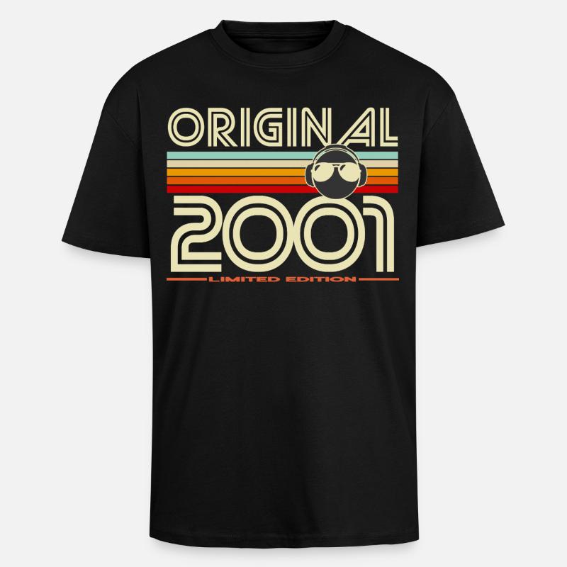 Original 2001 Édition Limitée Retro - T-shirt unisexe oversize épais - noir