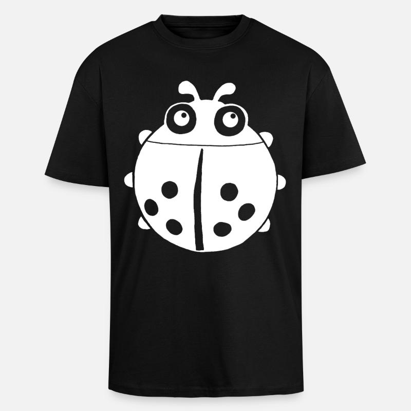 Weißer Marienkäfer - Oversized Heavyweight Unisex T-Shirt - Schwarz