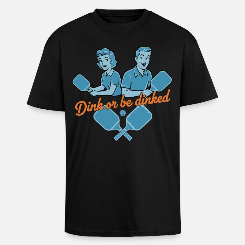 Pickleball-lustiger Spieler Dink Oder Werde Liebe - Oversized Heavyweight Unisex T-Shirt - Schwarz