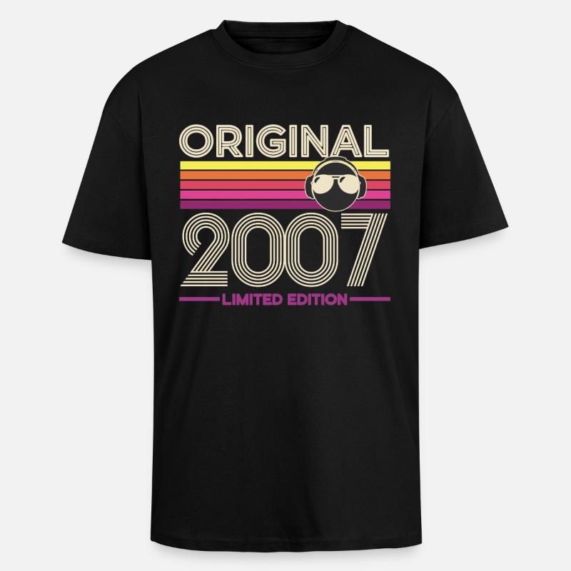 Original 2007 Édition Limitée Retro - T-shirt unisexe oversize épais - noir