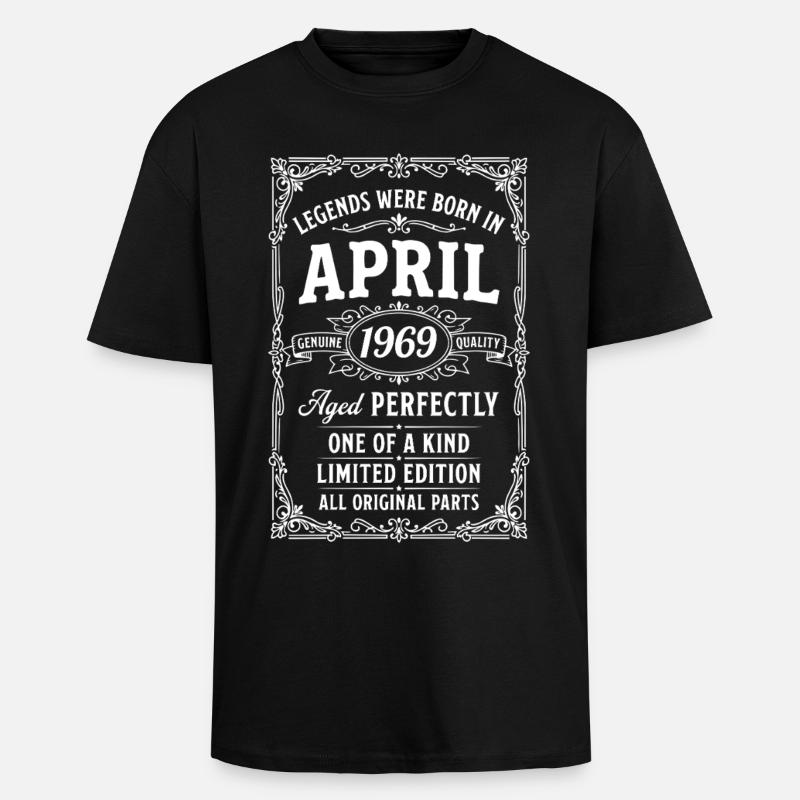 Awesome since April 1969 - Unisex Oversized Heavyweight T-shirt - black