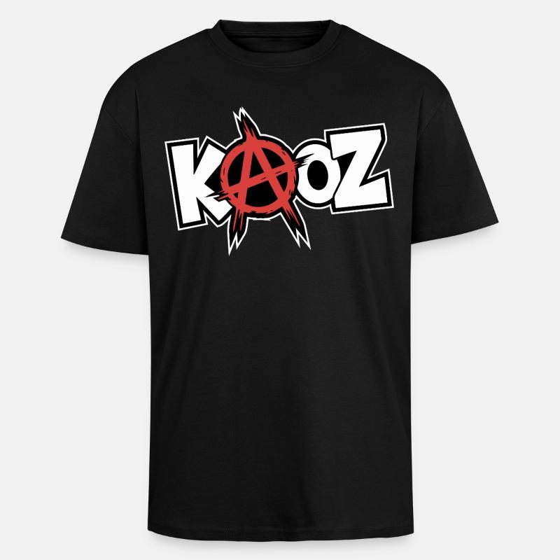 Kool KAOZ Anarchy Graffiti - T-shirt unisexe oversize épais - noir