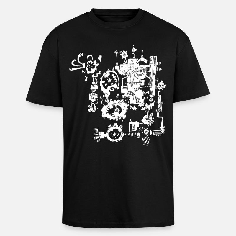 rusty machine - Unisex Oversized Heavyweight T-shirt - black