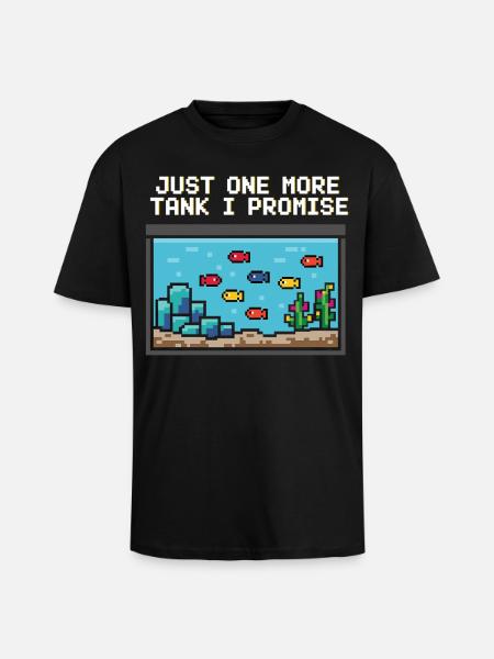 Aquarium Gamer Saying - Unisex Oversized Heavyweight T-shirt - black