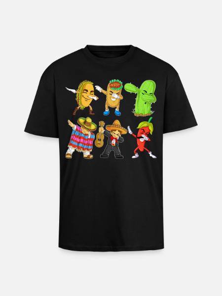Cinco de Mayo Dab Shirt - Unisex Oversized Heavyweight T-shirt - black