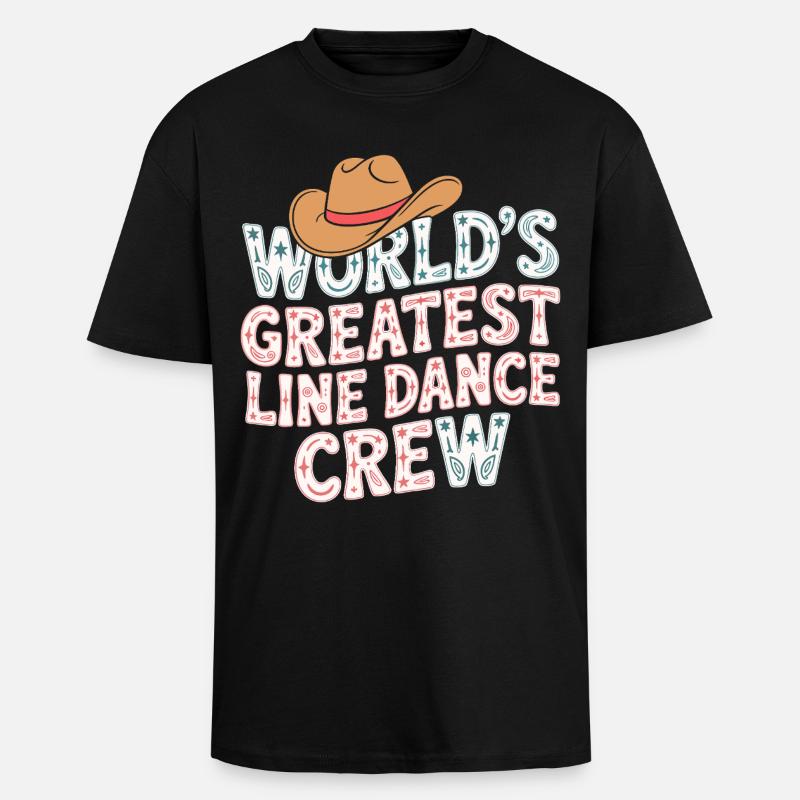 Weltweit Beste Line Dance Crew - Oversized Heavyweight Unisex T-Shirt - Schwarz