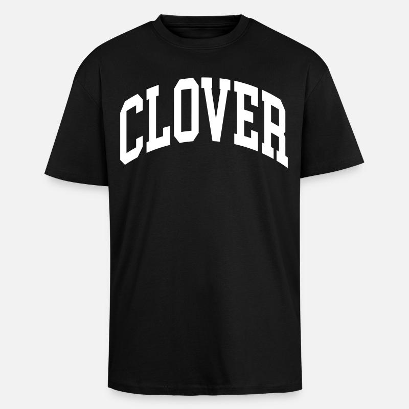 Clover - Unisex Oversized Heavyweight T-shirt - black
