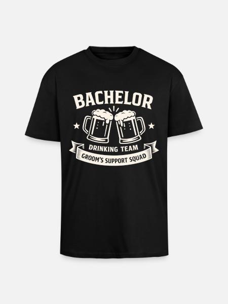 Équipe de Boissons Bachelor - Équipe de soutien aux mariés JGA - T-shirt unisexe oversize épais - noir