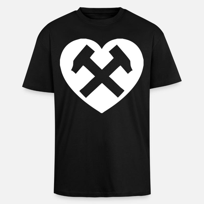 Hearthammer : L’amour dans l’acier - T-shirt unisexe oversize épais - noir